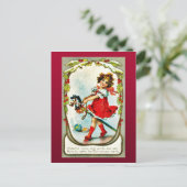 Goede Oude Kerstmis Feestdagenkaart (Staand voorkant)