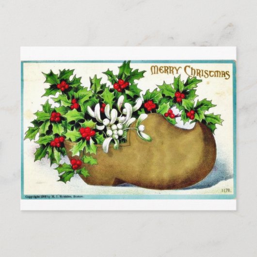 Goede Oude Kerstmis Feestdagenkaart (Voorkant)