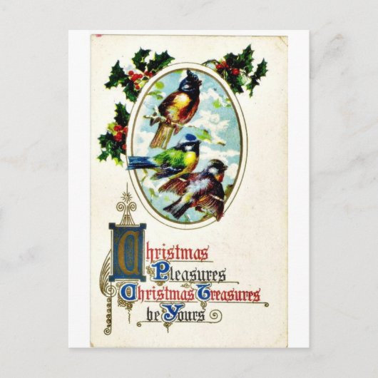 Goede Oude Kerstmis Feestdagenkaart (Voorkant)