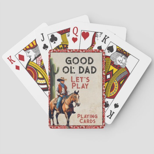 Goede Oude Papa Western Speelkaarten (Achterkant)