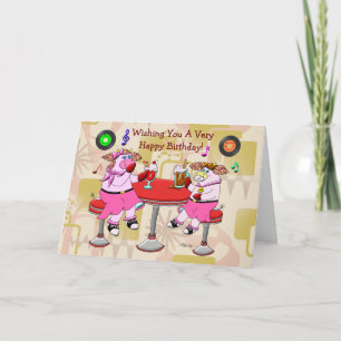 Goede ouderwetse verjaardag kaart