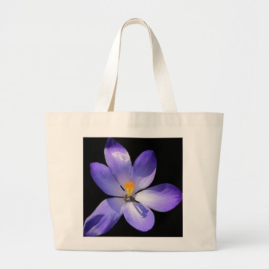 Goede paarse bloem winkelen canvas tas (Voorkant)