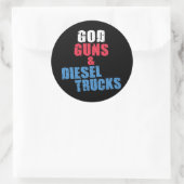 Goede Pistolen en dieselwagens Ronde Sticker (Tas)