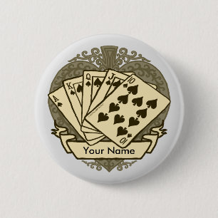 Goede Poker Hand knop Ronde Button 5,7 Cm