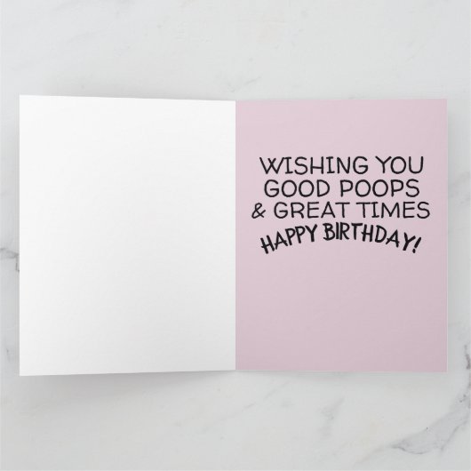 GOEDE POOPS FUNNY BIRTHDAY CARDS OUDER WORDEN KAART (Binnen)