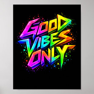 Goede Positieve Graffiti Vibes Quotes Illustratie Poster