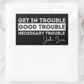 goede problemen , john lewis , stem , zwarte leven rechthoekige sticker (Tas)