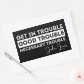 goede problemen , john lewis , stem , zwarte leven rechthoekige sticker (Envelop)