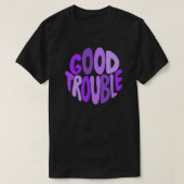 Goede Problemen Paarse Lettering T-shirt (Design voorkant)