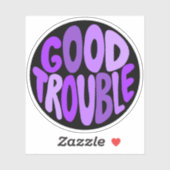 Goede Problemen Paarse Lettering Vinyl Sticker (Vel)