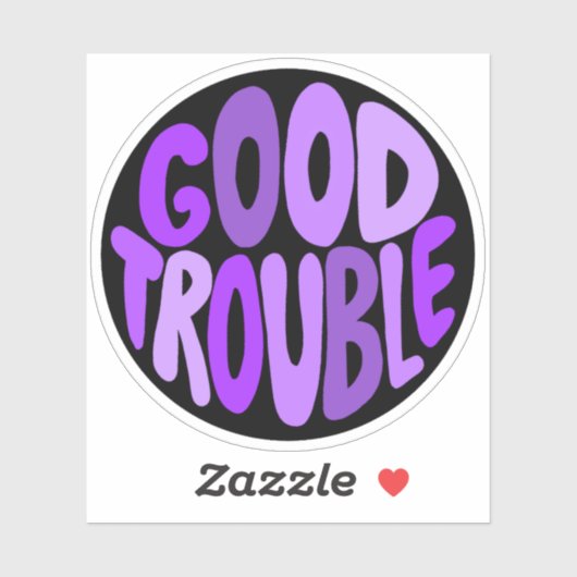 Goede Problemen Paarse Lettering Vinyl Sticker (Vel)