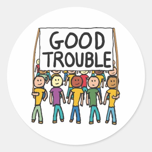Goede Problemen Ronde Sticker (Voorkant)