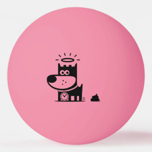 GOEDE PUPPY Ping Pong Ball . Het gebeurt... Zwart