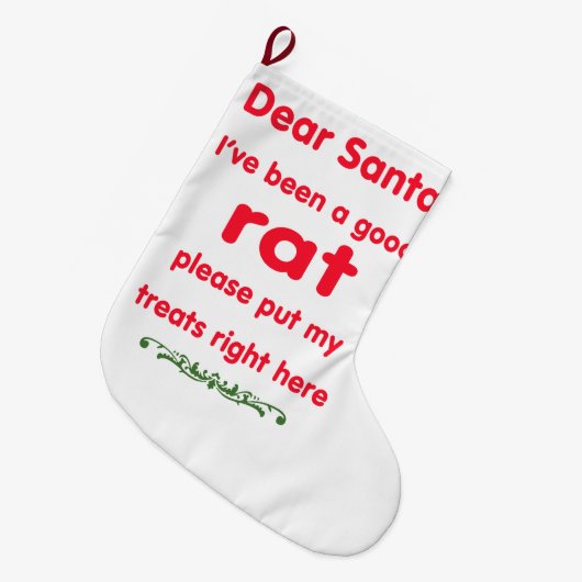 goede rat grote kerstsok (Voorkant (Hangend))