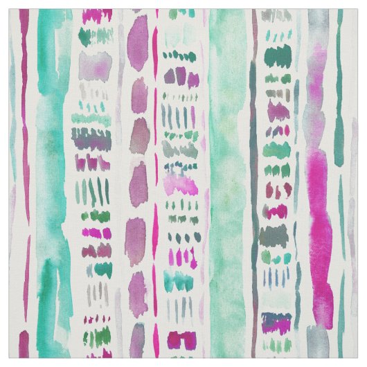 GOEDE REACTIE Aqua Beachy Brushstroke Stripe Stof (Swatch)