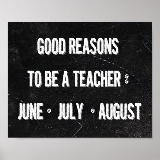 Goede redenen om leraar te zijn poster (Voorkant)
