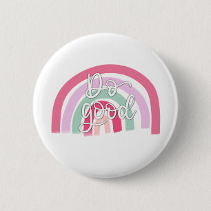Goede regenboog doen ronde button 5,7 cm