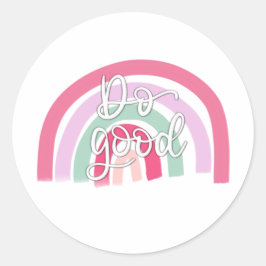 Goede regenboogSticker Ronde Sticker