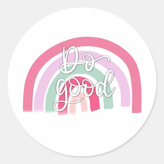 Goede regenboogSticker Ronde Sticker (Voorkant)