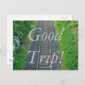 Goede reis! Treinspoor in Natuur Landschap Briefkaart (Voorkant / Achterkant)