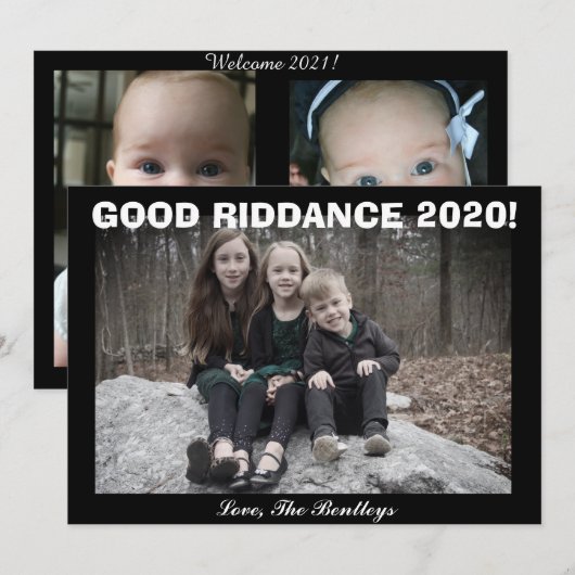 GOEDE RIDDANCE! HOLIDAY CARD FEESTDAGENKAART (Voorkant / Achterkant)