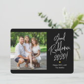 Goede Riddans Happy Nieuwjaarsfotokaarten Feestdagenkaart (Staand voorkant)