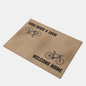 Goede rit & welkom thuis | Fietser welkom Deurmat (Schuin)