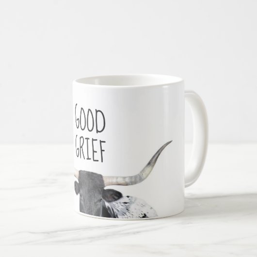 Goede rouwplezier Offerte humor Longhorn koe Koffiemok