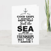 Goede schepen vriendschapsquote beste verjaardag kaart (Voorkant)