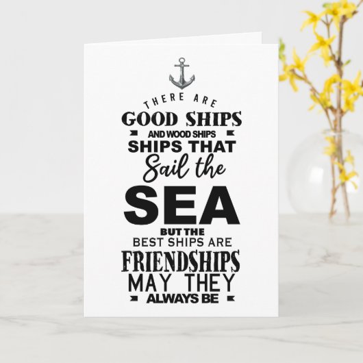 Goede schepen zijn het beste jubileum van vriendsc kaart (Gele Bloem)