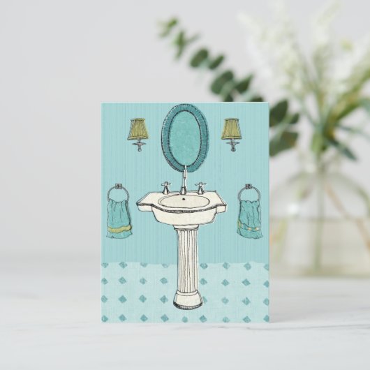 Goede schoonmaakbeurt briefkaart (Staand voorkant)