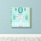 Goede schoonmaakbeurt canvas afdruk (Insitu (Houten vloer))