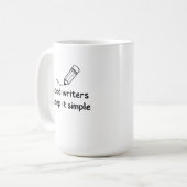 Goede schrijvers houden het simpel koffiemok (Voorkant links)