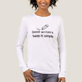 Goede schrijvers houden het simpel Tri-Blend shirt (Voorkant volledig)