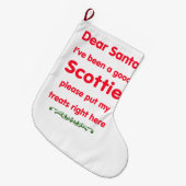 goede Scottie Grote Kerstsok (Voorkant (Hangend))