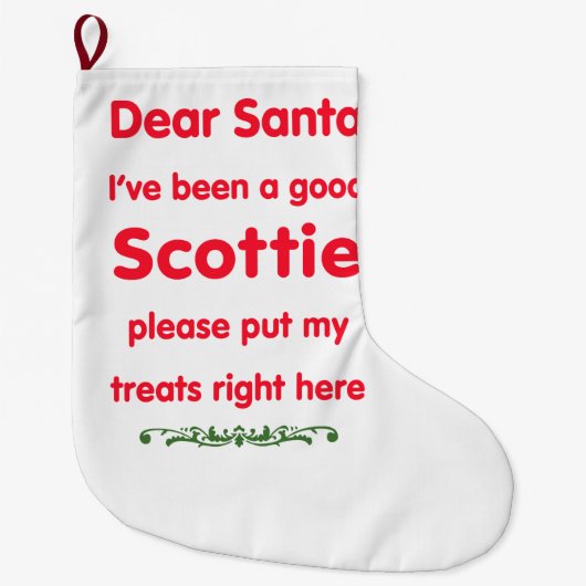 goede Scottie Grote Kerstsok (Voorkant)