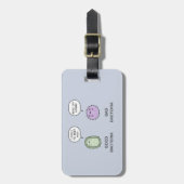 Goede, slechte bacteriën bagagelabel (Voorkant verticaal)