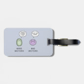 Goede, slechte bacteriën bagagelabel (Achterkant horizontaal)