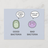 Goede, slechte bacteriën uitnodiging briefkaart (Voorkant)