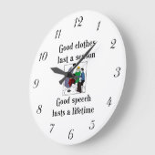 Goede Speech School Gezegde Wall Clock Grote Klok (Hoek)