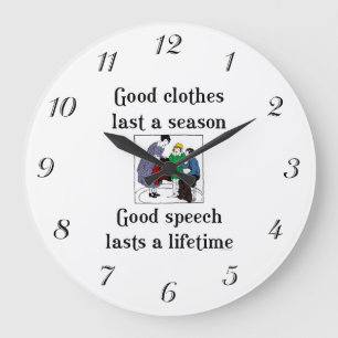 Goede Speech School Gezegde Wall Clock Grote Klok