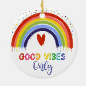 goede steekpenningen alleen keychai van de regenbo keramisch ornament (Achterkant)