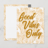 Goede steekpenningen alleen Tropisch Geel Monstera Briefkaart (Voorkant / Achterkant)