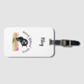 Goede steekproeven slechts met Curieuze Owl Bagagelabel (Voorkant (horizontaal))