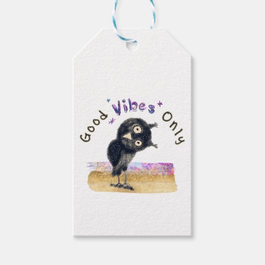 Goede steekproeven slechts met Curieuze Owl Cadeaulabel (Voorkant)