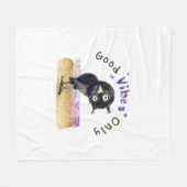 Goede steekproeven slechts met Curieuze Owl Fleece Deken (Voorkant (Horizontaal))