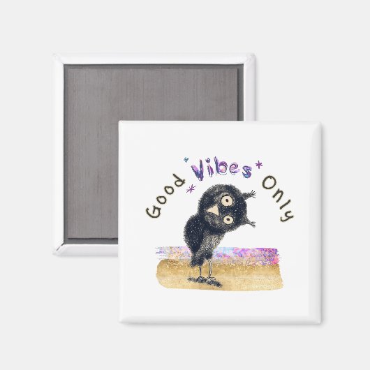 Goede steekproeven slechts met Curieuze Owl Magneet (Voorkant / Achterkant)