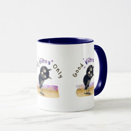 Goede steekproeven slechts met Curieuze Owl Mok (Voorkant rechts)