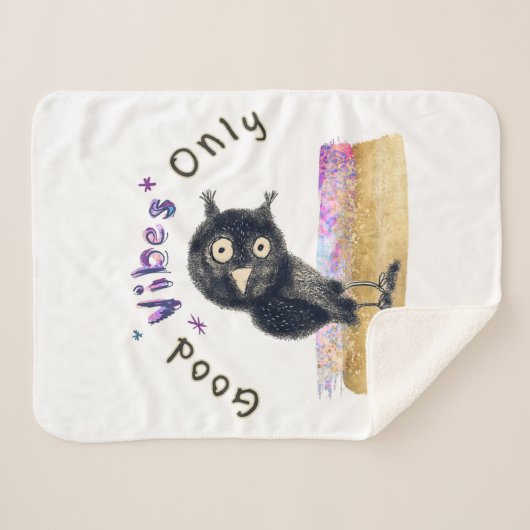 Goede steekproeven slechts met Curieuze Owl Sherpa Deken (Voorkant (horizontaal))