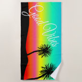 Goede Stemming Tropische Zomer Strandlaken (Voorkant)